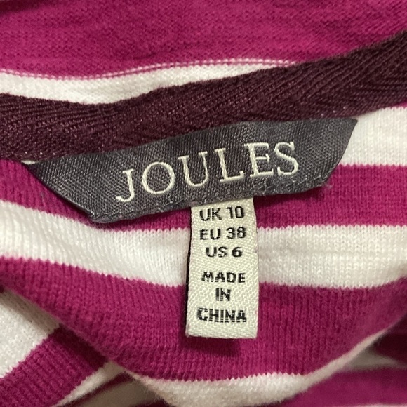 Joules Striped size 6 Scoop neck Rima button back blouse‎ - Picture 4 of 7